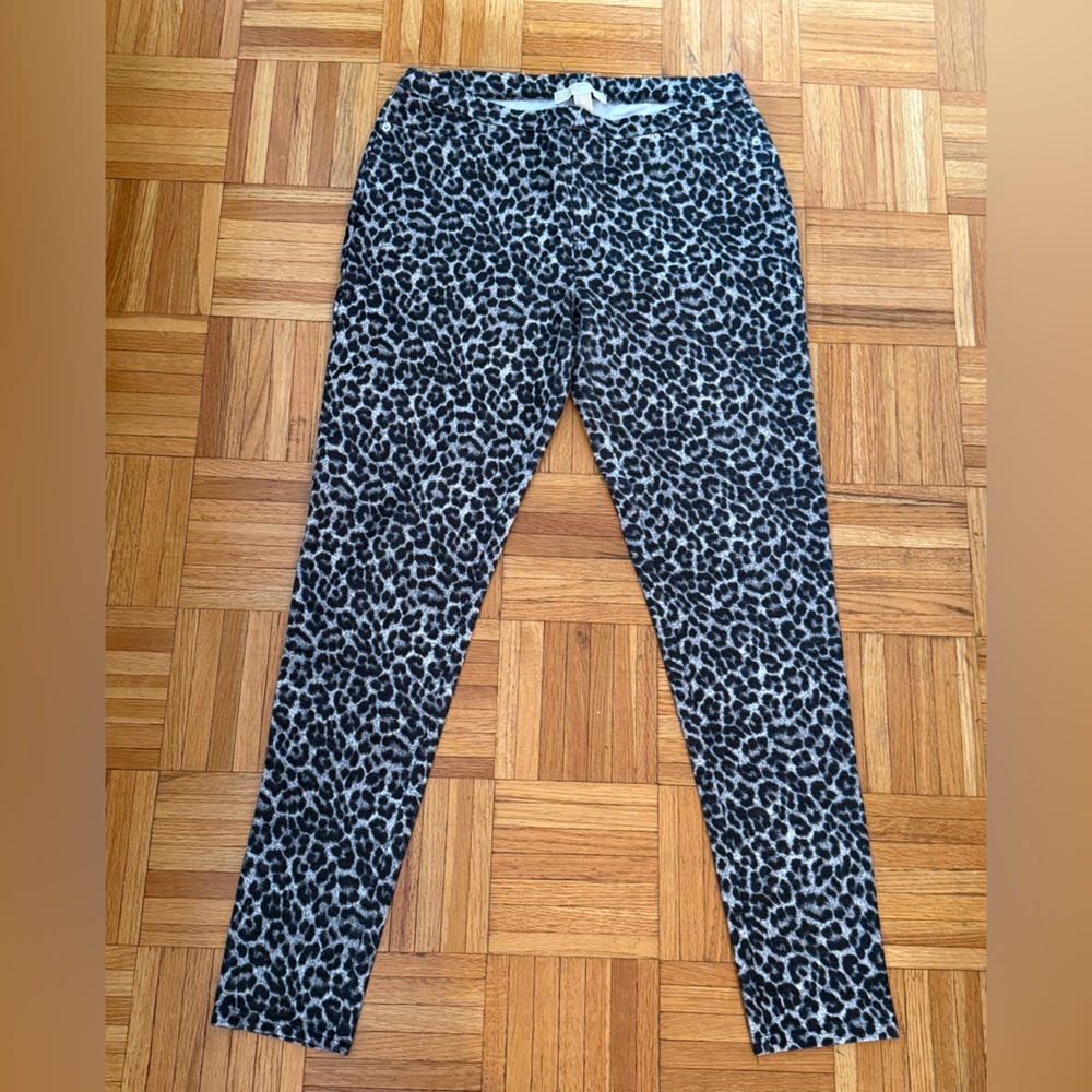 Michael Kors Black and Gray Animal Print Leggings